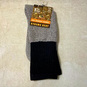Mossy Oak Socks Men’s Size 10-13 Gray & Black Xtreme Heat Full Cushion Thermal
